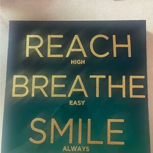 Inspirational Wall Art with Gold Text